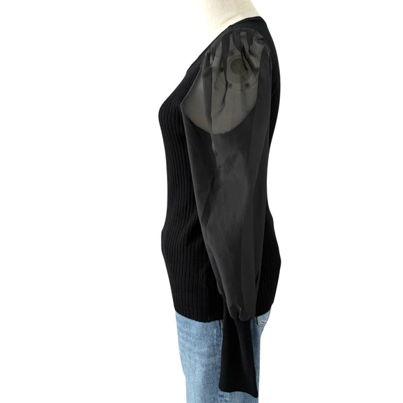 Anthropologie Puff Sleeve Ribbed Sweater NWT - Picture 3 of 7